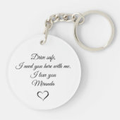 Einfaches Personalisiertes Foto- und TextFoto Schlüsselanhänger (Rückseite)