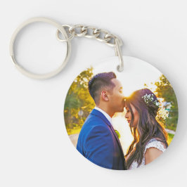 Einfaches Personalisiertes Foto- und TextFoto Schlüsselanhänger
