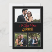 Einfaches Personalisiertes Foto Valentinstag Feiertagskarte (Vorderseite)