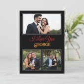 Einfaches Personalisiertes Foto Valentinstag Feiertagskarte (Stehend Vorderseite)