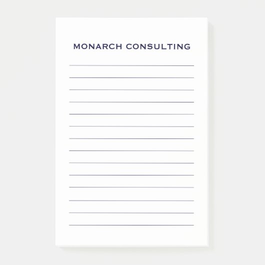 Einfaches Personalisiertes Geschäft mit Marinestre Post-it Klebezettel (Vorderseite)