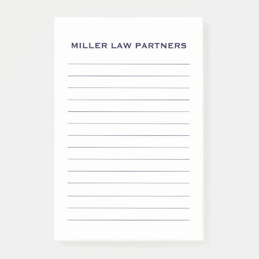 Einfaches Personalisiertes Geschäft Post-it Klebezettel (Vorderseite)