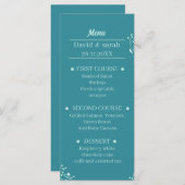 Einfaches Personalisiertes Hochzeitsessen Menükarte (Vorne/Hinten)