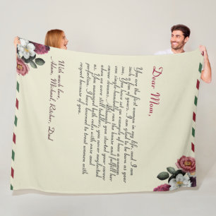 Einfaches, Personalisiertes Liebe-Letter Handgesch Fleecedecke