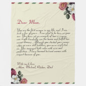 Einfaches, Personalisiertes Liebe-Letter Handgesch Fleecedecke (Vorderseite)