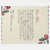 Einfaches, Personalisiertes Liebe-Letter Handgesch Fleecedecke (Vorderseite (Horizontal))