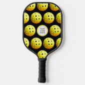Einfaches Personalisiertes Logo-Muster - benutzerd Pickleball Schläger (Rückseite)