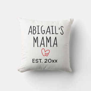 Einfaches Personalisiertes Mama-Geschenk mit Kinde Kissen