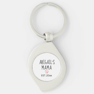 Einfaches Personalisiertes Mama-Geschenk mit Kinde Schlüsselanhänger