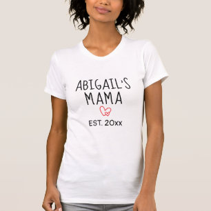 Einfaches Personalisiertes Mama-Geschenk mit Kinde T-Shirt