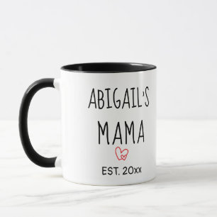 Einfaches Personalisiertes Mama-Geschenk mit Kinde Tasse