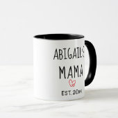 Einfaches Personalisiertes Mama-Geschenk mit Kinde Tasse (VorderseiteRechts)