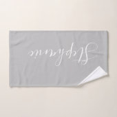 Einfaches personalisiertes Monogramm Handtuch (Handtuch)