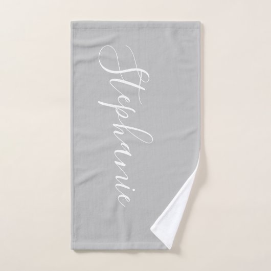 Einfaches personalisiertes Monogramm Handtuch (Handtuch)