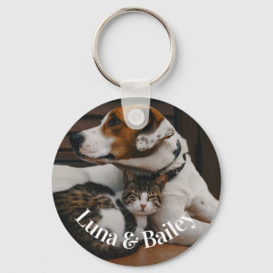 Einfaches Personalisiertes Pet-Foto Schlüsselanhänger