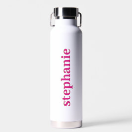 Einfaches Personalisiertes Rosa Trinkflasche