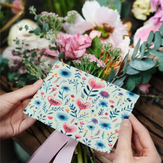 EINFACHES PERSONALISIERTES SKANDINAVIANISCHES BLUM FEIERTAGSPOSTKARTE