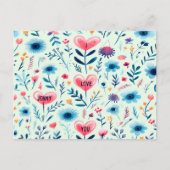 EINFACHES PERSONALISIERTES SKANDINAVIANISCHES BLUM FEIERTAGSPOSTKARTE (Vorderseite)