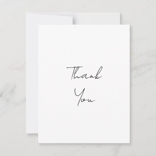 Einfaches Personalisiertes Skript White Vielen Dan Dankeskarte (Vorderseite)