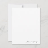 Einfaches Personalisiertes Skript White Vielen Dan Dankeskarte (Rückseite)