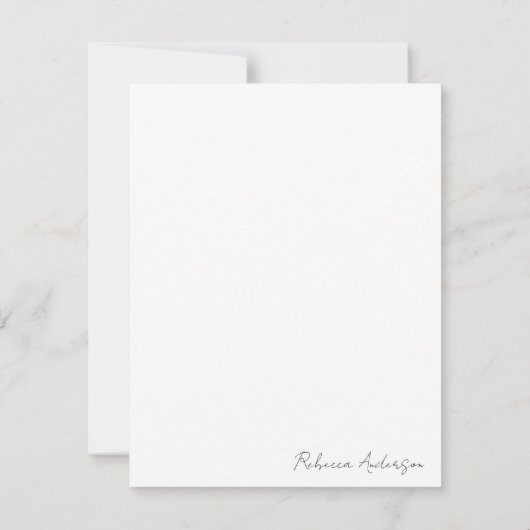 Einfaches Personalisiertes Skript White Vielen Dan Dankeskarte (Rückseite)