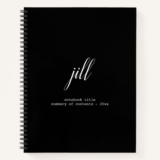 Einfaches Personalisiertes SpiralNotebook mit eleg Notizblock (Vorderseite)