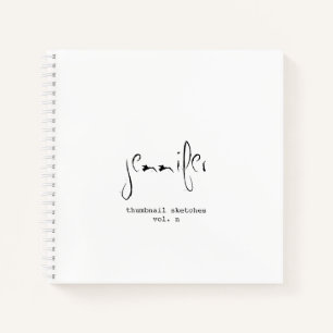 Einfaches Personalisiertes Thumbnail Sketchbook No Notizblock