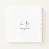 Einfaches Personalisiertes Thumbnail Sketchbook No Notizblock (Rückseite)