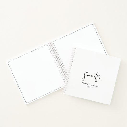 Einfaches Personalisiertes Thumbnail Sketchbook No Notizblock (Innenseite)