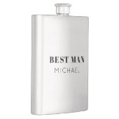 Einfaches Personalisiertes Trauzeuge Geschenk Drin Flachmann (Rechts)