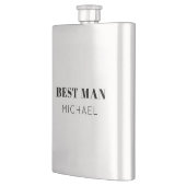 Einfaches Personalisiertes Trauzeuge Geschenk Drin Flachmann (Links)