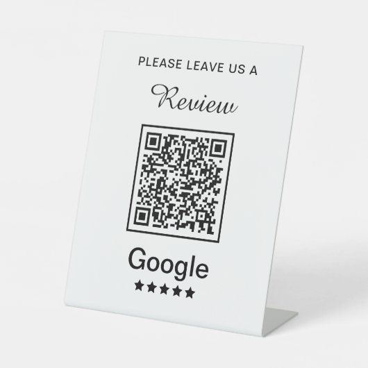 Einfaches Personalisiertes Unternehmen Verlasst ei Sockelschild (Vorderseite)