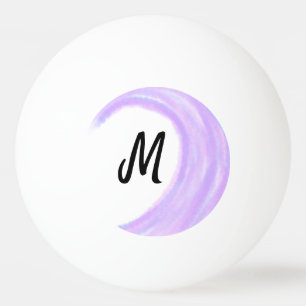 Einfaches personalisiertes violettes Wasserfarben- Tischtennisball
