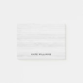 Einfaches Personalisiertes Weißholz Post-it Klebezettel (Vorderseite)