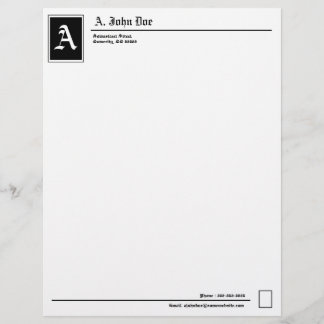 Einfaches persönliches Briefkopf-Monogramm Briefkopf