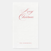Einfaches persönliches Frohe Weihnachten  Serviette (Vorderseite)