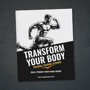 Einfaches persönliches Training Flyer