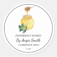 Einfaches Pfefferminz-Infusionshonig-Label