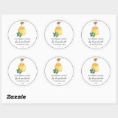 Einfaches Pfefferminz-Infusionshonig-Label Runder Aufkleber (Blatt)