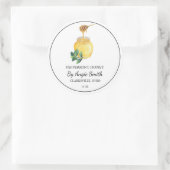 Einfaches Pfefferminz-Infusionshonig-Label Runder Aufkleber (Tasche)
