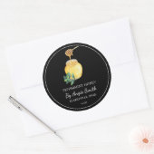 Einfaches Pfefferminz-Infusionshonig-Label Runder Aufkleber (Umschlag)