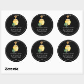 Einfaches Pfefferminz-Infusionshonig-Label Runder Aufkleber (Blatt)