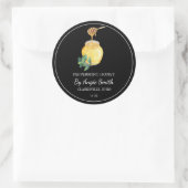 Einfaches Pfefferminz-Infusionshonig-Label Runder Aufkleber (Tasche)