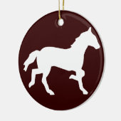 einfaches Pferd Keramik Ornament (Links)