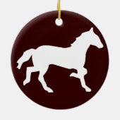 einfaches Pferd Keramik Ornament (Hinten)