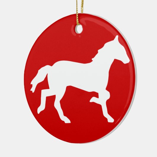 einfaches Pferd Keramikornament (Links)