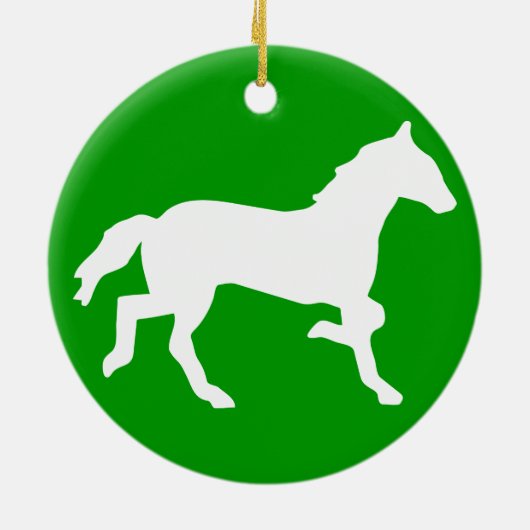 einfaches Pferd Keramikornament (Hinten)