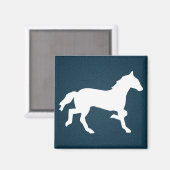 einfaches Pferd Magnet (Vorderseite/Rückseite)