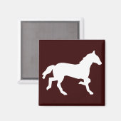 einfaches Pferd Magnet (Vorderseite/Rückseite)