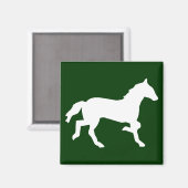 einfaches Pferd Magnet (Vorderseite/Rückseite)